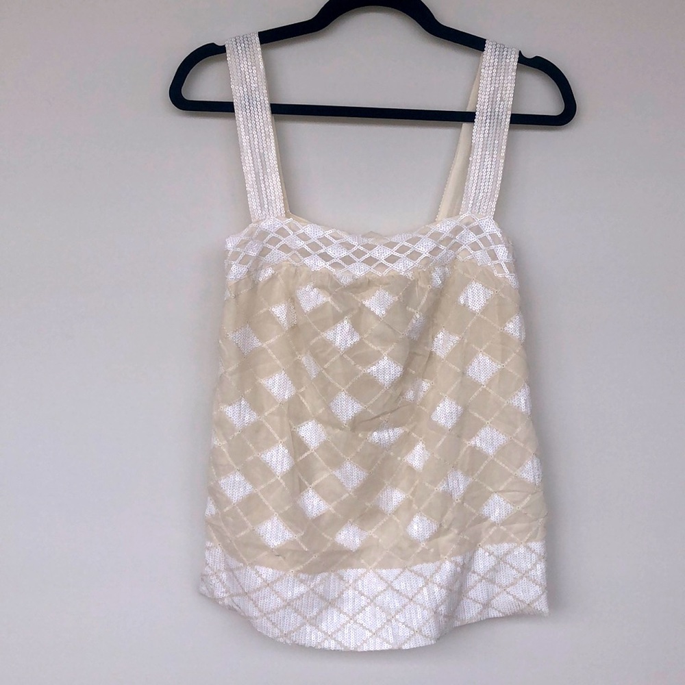 Gold Hawk Silk Sequined Top - Picture 2 of 13
